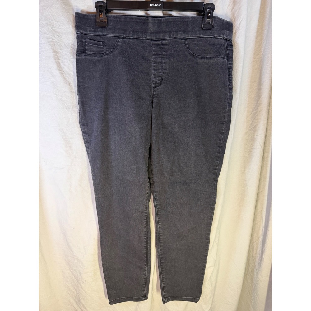 Nine West Jeans Womens 12 Black Pull On High Rise Skinny Jeggings Pants